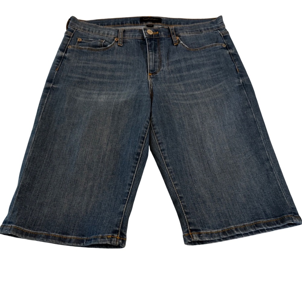 Banana Republic Womens Denim Bermuda Shorts Medium Wash Stretch Size 28/6‎